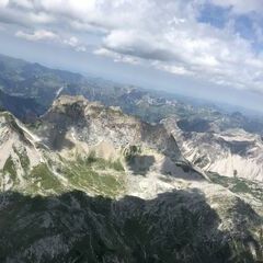 Flugwegposition um 11:20:01: Aufgenommen in der Nähe von Gemeinde Dalaas, Dalaas, Österreich in 2836 Meter
